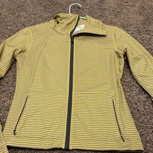 Lole Yellow Striped Women's Ski Jacket
